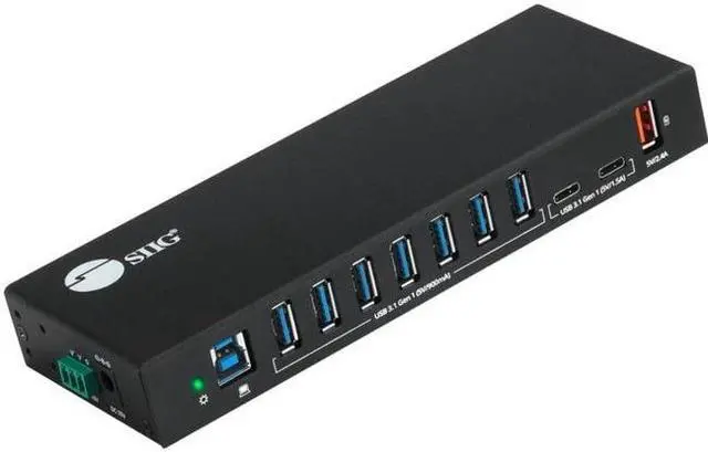 Alt view image 11 of 17 - SIIG AC IDUS0811S1 10PT Industrial USB Gen 1 Hub w Dual USBC  65W Charging