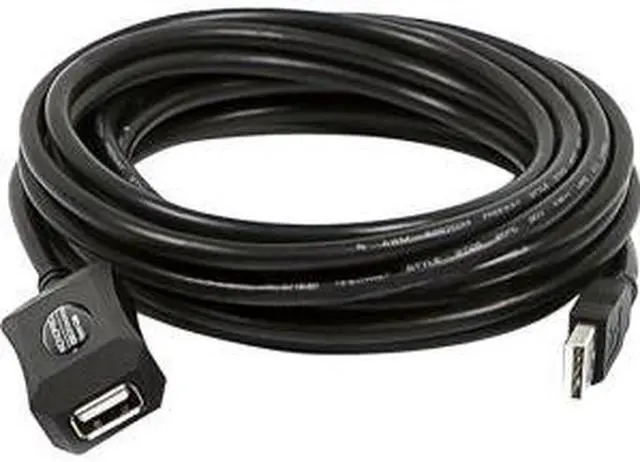 Alt view image 10 of 12 - Monoprice USB 2.0 Extension Cable - 16 Feet - Black | USB Type-A Male to Type-A Female, Active, 20/28AWG, Repeater, Kinect & PS3 Move Compatible