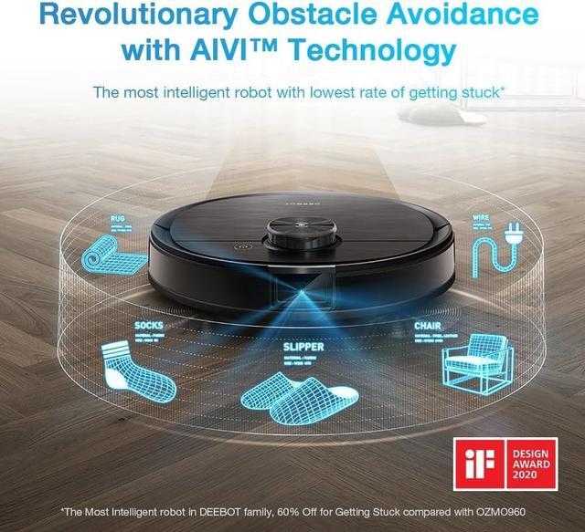 Alt view image 4 of 7 - ECOVACS Deebot Ozmo T8 AIVI Robot Vacuum Cleaner