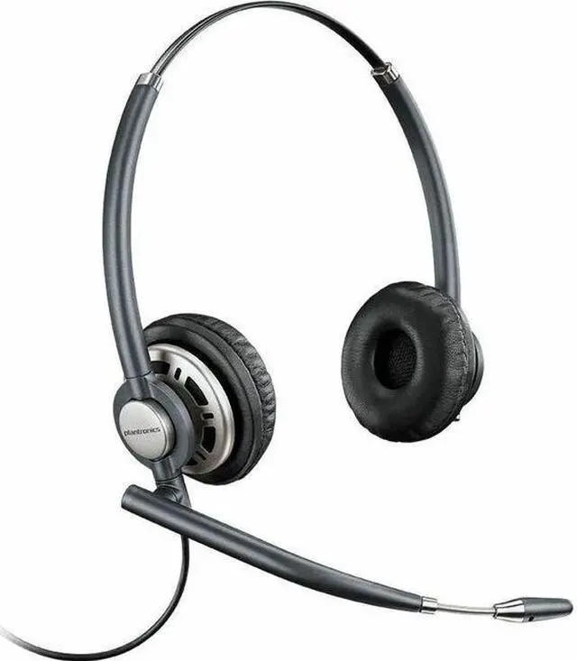 Alt view image 3 of 11 - Plantronics HW720 Binaural Headset - Stereo - Wired - Over-the-head - Binaural - Circumaural - Noise Cancelling Microphone - Black