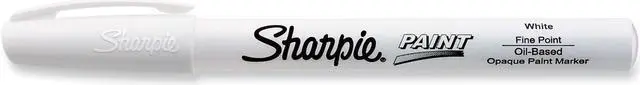Alt view image 6 of 6 - Sharpie Permanent Paint Marker Fine Point White 35543