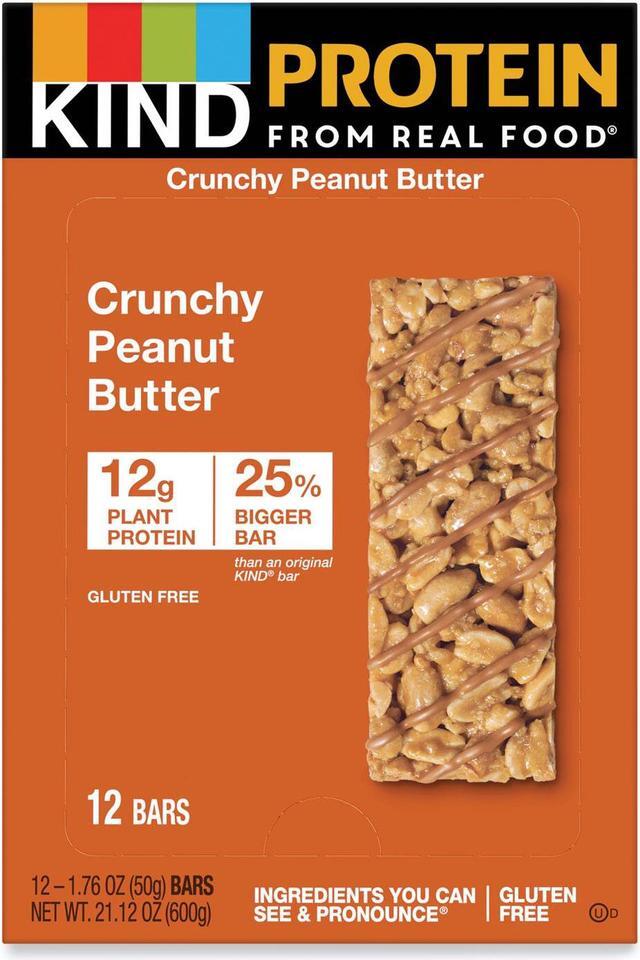 Alt view image 3 of 5 - KIND Protein Bars Crunchy Peanut Butter 1.76 oz 12/Pack 26026