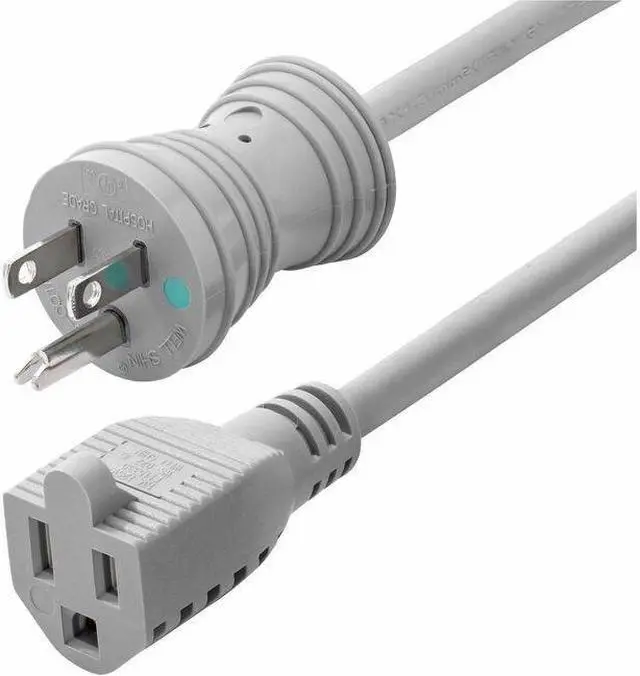 Main image of StarTech 6ft 1.8m Hospital-Grade Extension Cord Green Dot NEMA 5-15P to 5-15R 13A 125V 16AWG UL Listed Components 231B660HPOWERCORD
