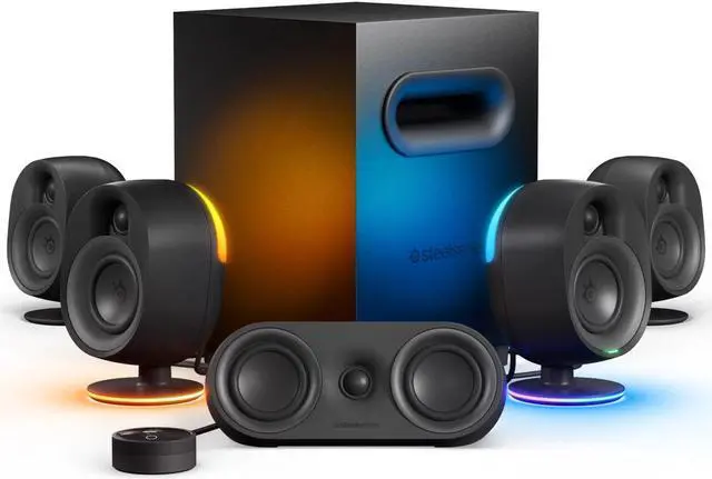 Alt view image 9 of 10 - SteelSeries New Arena Gaming Speakers