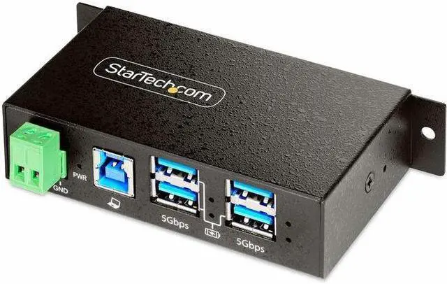Alt view image 5 of 12 - StarTech 4-Port Managed Industrial USB 3.2 Gen 1 (5Gbps) Hub 5G4AINDRM-USB-A-HUB