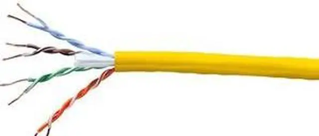 Alt view image 4 of 9 - Monoprice Cat6 Ethernet Bulk Cable - 1000 Feet - Yellow | Network Internet Cord - Solid, 550Mhz, UTP, CMP, Plenum, Pure Bare Copper Wire, 23AWG, No Logo