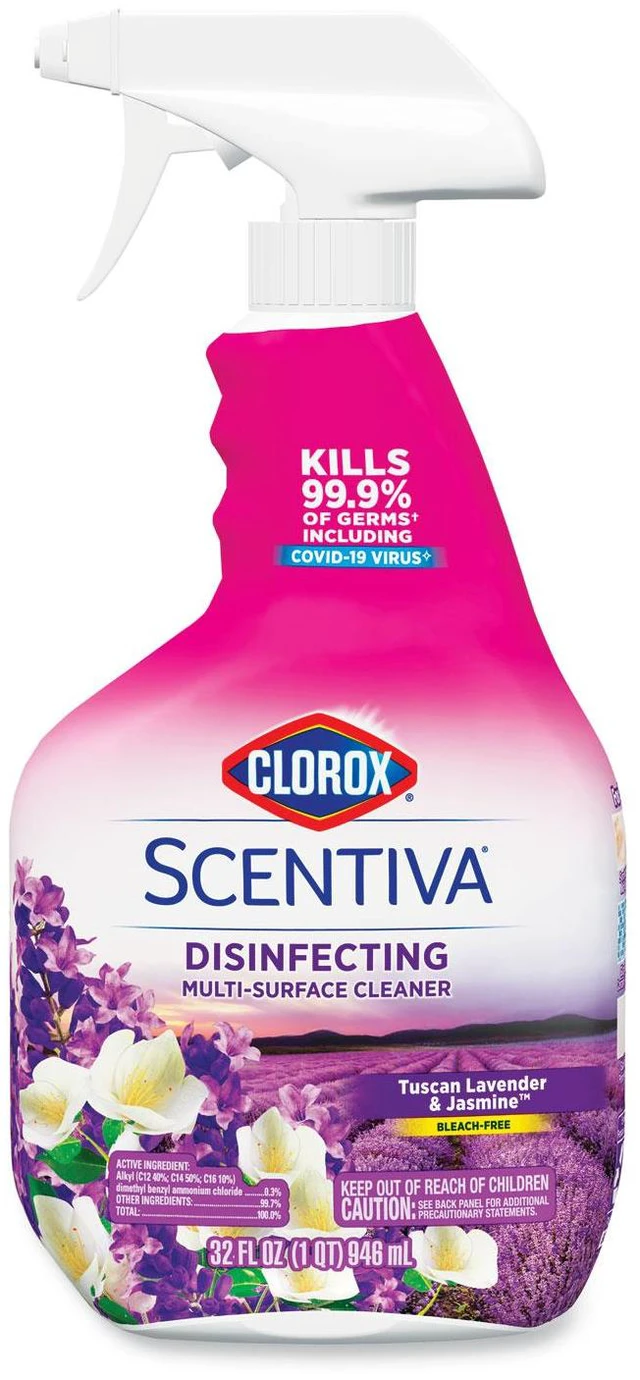 Alt view image 16 of 16 - Clorox 31387 Scentiva Multi Surface Cleaner, Tuscan Lavender And Jasmine, 6/Carton