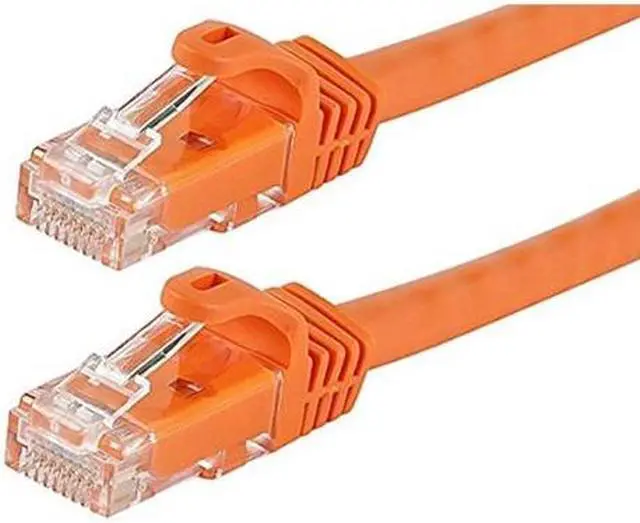 Alt view image 5 of 5 - Monoprice Cat6 Ethernet Patch Cable - 0.5 Feet - Orange | Network Internet Cord - RJ45, Stranded, 550Mhz, UTP, Pure Bare Copper Wire, 24AWG - Flexboot Series