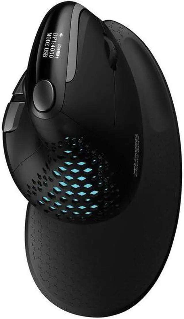 Alt view image 6 of 6 - Urban Factory ERGO MAX EPM50UF Mouse - Optical - Cable/Wireless - Bluetooth/Radio Frequency - 2.40 GHz - Black - USB Type C - 4000 dpi - Scroll Wheel - 7 Button(s) - Right-handed