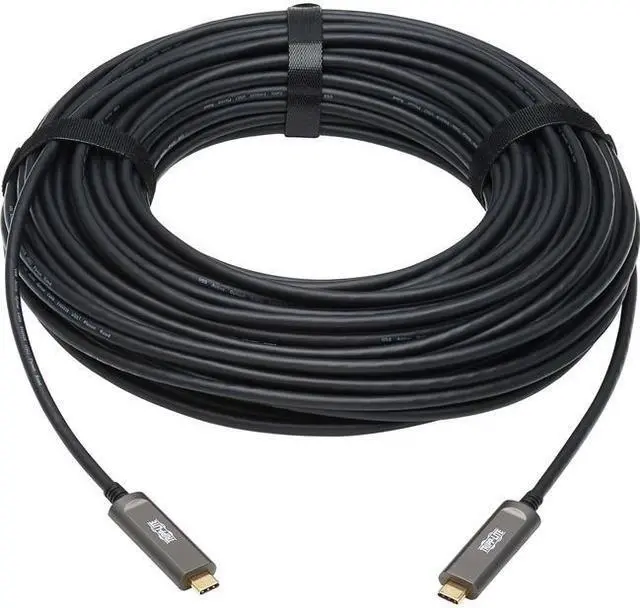 Alt view image 8 of 8 - Tripp Lite USB-C Fiber (10 Gbps) Data Cable, USB 3.2 Active Optical Cable, Male to Male, Black, Plenum-Rated for in Wall & Ceiling Installations, 33" to 98" Length, 3-Year Warranty (U420F-D3 Series)