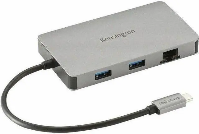 Alt view image 10 of 10 - Kensington UH1450P USB-C Mobile Dock - for Notebook/Desktop PC/Smartphone/Monitor/Keyboard/Mouse - USB Type C - 2 Displays Supported - 4K @ 60Hz - 3840 x 2160 - 4 x USB Ports - 2 x USB Type-A Ports -