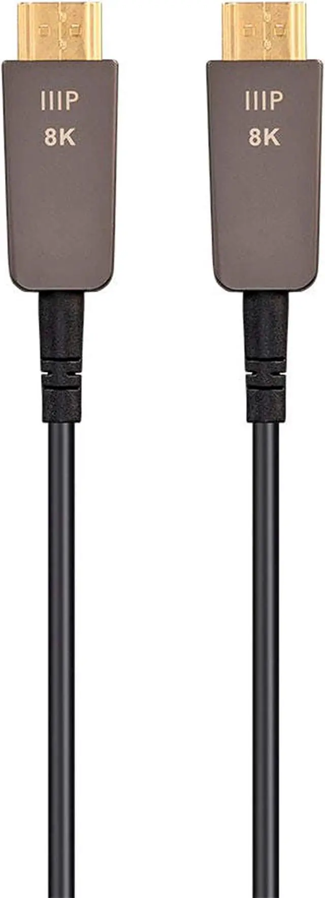 Alt view image 7 of 13 - Monoprice Ultra High Speed HDMI Cable - 100 Feet - Black, 8K@120Hz, Dynamic HDR, 48Gbps, Fiber Optic, eARC, AOC, YCbCr 4:4:4 - SlimRun AV Series