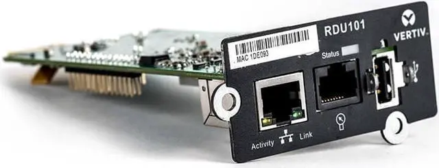 Alt view image 7 of 7 - Vertiv Liebert RDU101 IntelliSlot  - Network Card | Remote Monitoring - Data Center Monitoring| Adapter| 10Mb LAN/100Mb LAN| SNMP| USB Port