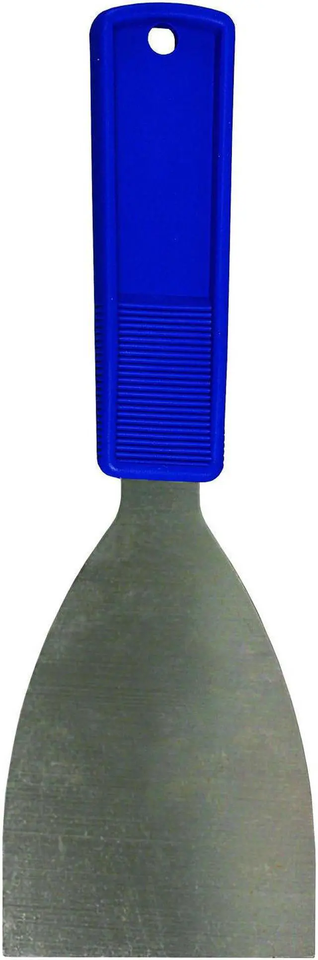 Main image of Putty Knife 3" Wide Stainless Steel Blade Blue Polypropylene Handle 3401DZ
