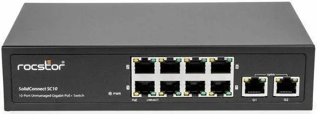 Main image of Rocstor SolidConnect SC10 10-Port Gigabit Unmanaged Ethernet Switch Y10S006-B1