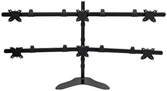 Alt view image 14 of 20 - Monoprice Hex (6) Monitor Free Standing Desk Mount for 15~30in Monitors