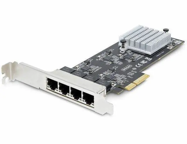 Alt view image 5 of 5 - StarTech.com 4-Port 2.5Gbps NBASE-T PCIe Network Card, Intel I225-V Chip, Quad Port Computer Network Card, Multi-Gigabit