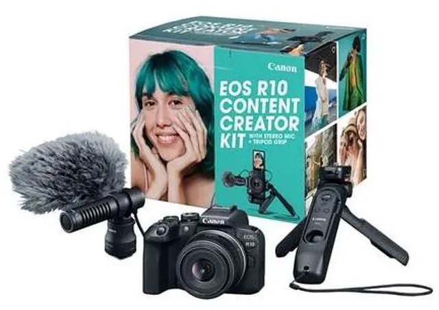Alt view image 18 of 20 - Canon EOS R10 Mirrorless Camera w/RF-S18-45mm f/4.5-6.3 is STM Lens Kit (Content Creator kit)
