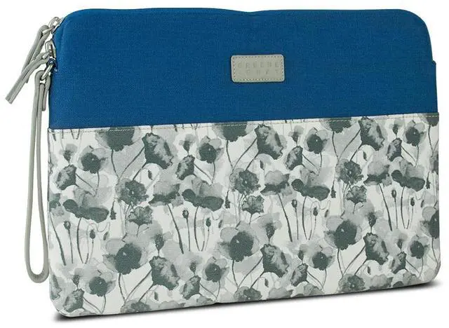 Alt view image 2 of 5 - Greene + Gray Zippered Sleeve Case For Microsoft Surface Pro, Blue Floral