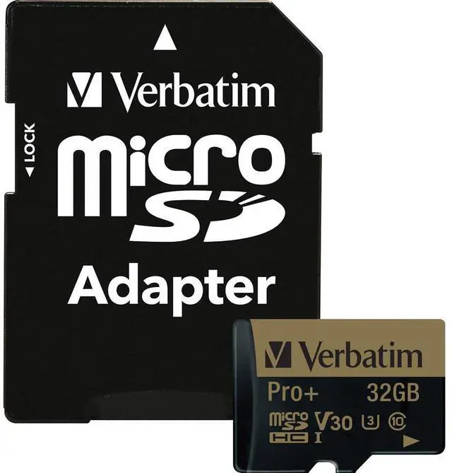 Main image of Verbatim Pro Plus 666X 64GB micro SDXC USH-I V30 U3 A1 Class 10 Memory Card with Adapter