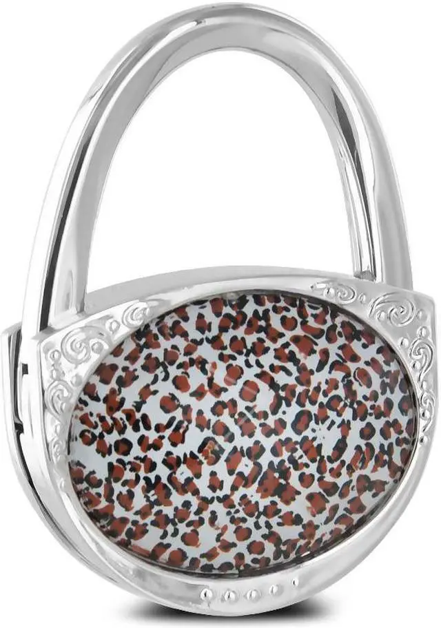 Main image of Pursfection Design Folding Handbag Purse Hook Hanger, Leopard