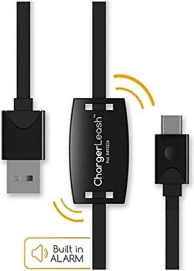 Main image of ChargerLeash "Forget-Me-Not" 6ft USB to microUSB Cable with Built-in Alarm
