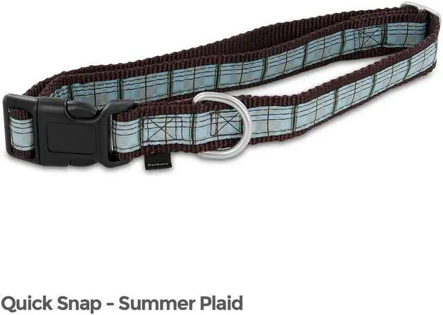 Main image of PetSafe Fido Finery Quick Snap Buckle Pet Dog Collar Large Plaid