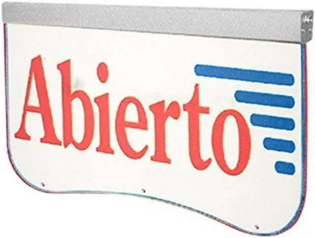 Main image of Actiontek Acrylic LED Sign Abierto Open in Spanish Bright Display