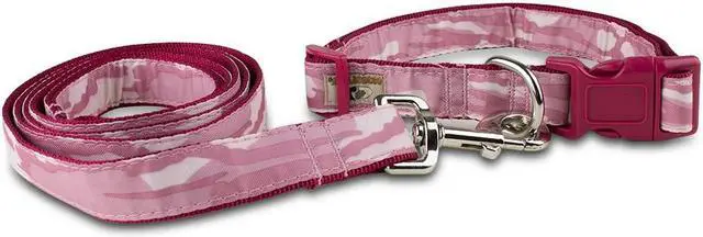 Main image of Mossy Oak Pet Dog 6' Coupler Leash Collar & Lead Set Pink X-Large