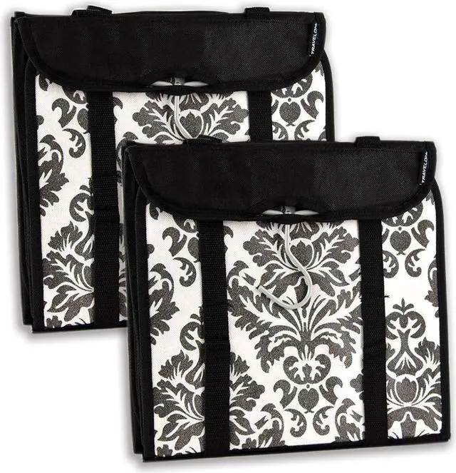 Main image of Travelon Hanging Handbag Organizer - Set of 2 (Black Damask)