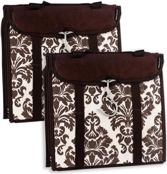 Main image of Travelon Hanging Handbag Organizer - Set of 2 (Chocolate Damask)