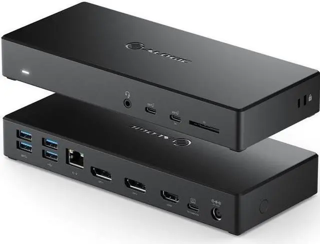 Alt view image 2 of 16 - alogic ma3-triple display docking station, usb-c dock with 100w pd (laptop charging), 2xdisplayport, hdmi, 2xusb-c 3.1 gen 2,2xusb-a 3.1 gen1,2xusb-a 2.0,audio jack,ethernet,sd card reader.