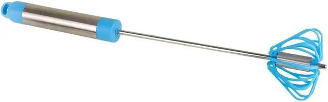 Main image of Ronco Self Turning 12" Rotating Turbo Push Whisk Mixer Milk Frother Blue