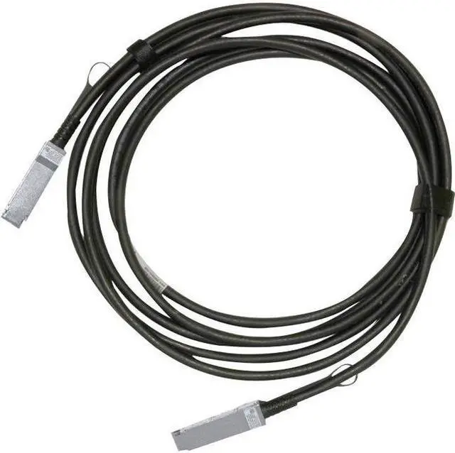 Alt view image 2 of 4 - Mellanox Passive Copper Cable, IB EDR, up to 100Gb/s, QSFP28, 1m, Black, 30AWG