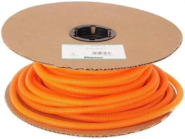 Main image of Panduit Corrugated Loom Tubing Slit - Cable flexible conduit - 100 ft - orange