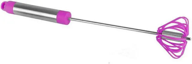Main image of Ronco Self Turning 12" Rotating Turbo Push Whisk Mixer Milk Frother Purple