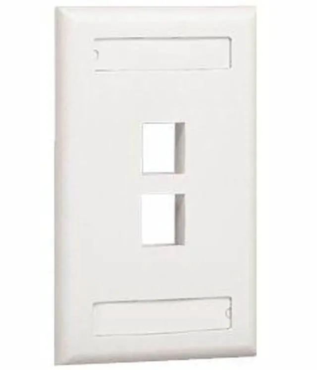 Alt view image 3 of 5 - Panduit NK2FIWY Nk 2pt Gang Flush Mount Faceplate Lbl