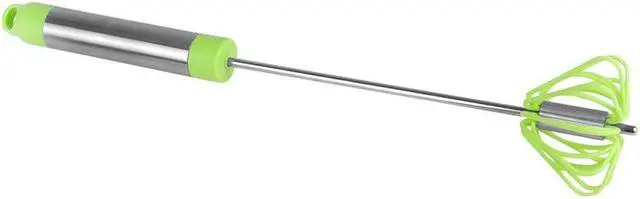 Main image of Ronco Self Turning 12" Rotating Turbo Push Whisk Mixer Milk Frother Green