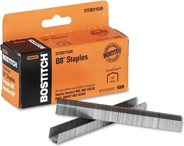 Alt view image 2 of 2 - Stanley Bostitch STCR211538 3/8   Leg Length B8 Powercrown Staples  5000/box