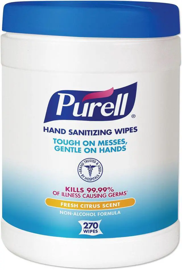 Alt view image 7 of 7 - Gojo - 9113-06 - Sanitizing Hand Wipes, 6 x 6 3/4, White, 270/Canister - QTY 1 Canister