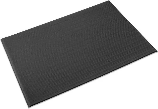 Alt view image 5 of 5 - Crown Matting Technology Ribbed Vinyl Anti-Fatigue Mat 24 x 36 Black FL2436BK