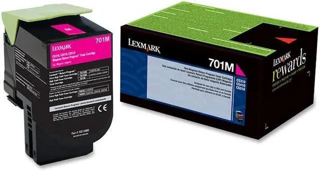 Alt view image 11 of 12 - Lexmark (701M) Magenta Return Program Toner Cartridge (1 000 Yield) 70C10M0