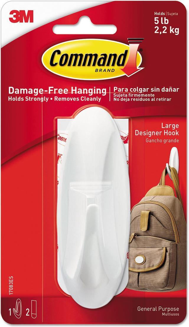 Alt view image 9 of 9 - 3M 17083 Command Designer Large Hook 1 hook, 2 strips