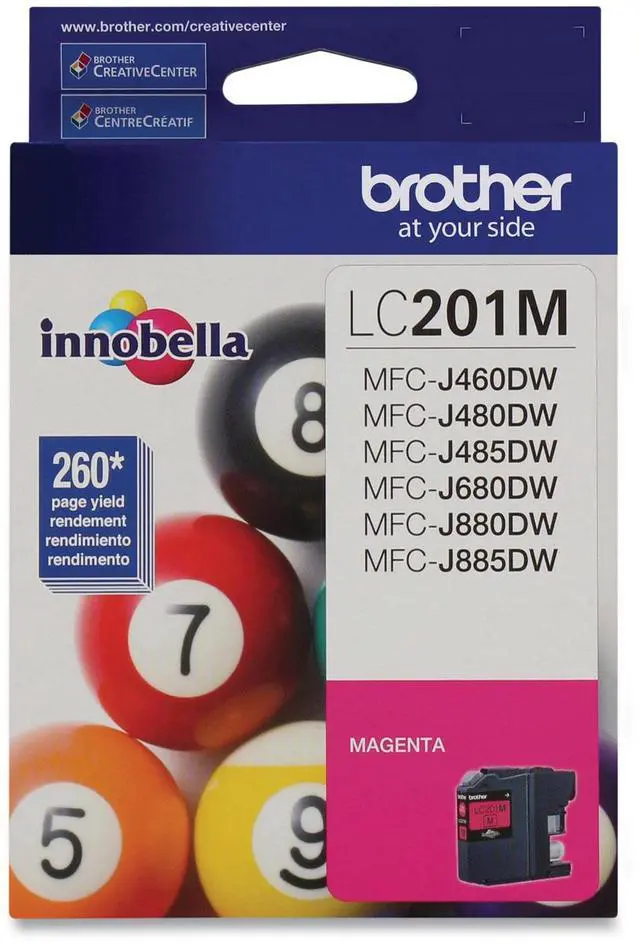 Alt view image 14 of 15 - Brother Magenta Ink Cartridge (260 Yield) LC201M