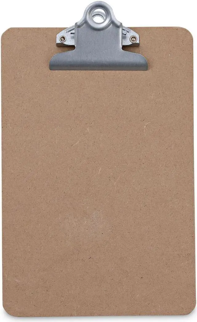 Alt view image 8 of 8 - UNIVERSAL Hardboard Clipboard 3/4" Capacity 5 x 8 Sheets Brown 05610VP
