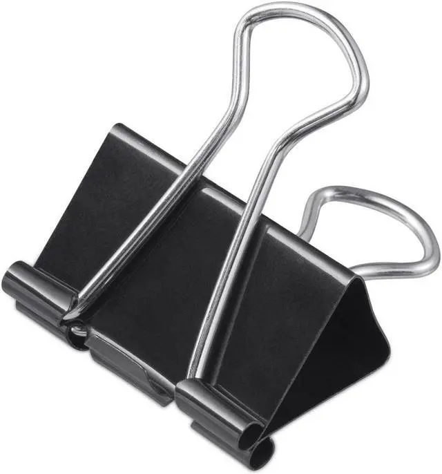 Alt view image 7 of 7 - UNIVERSAL Mini Binder Clips 1/4" Capacity 1/2" Wide Black 60/Pack 11060