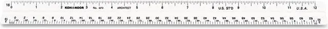 Alt view image 2 of 2 - Koh-I-Noor Triangular Scale Plastic 12 KOH3272BC