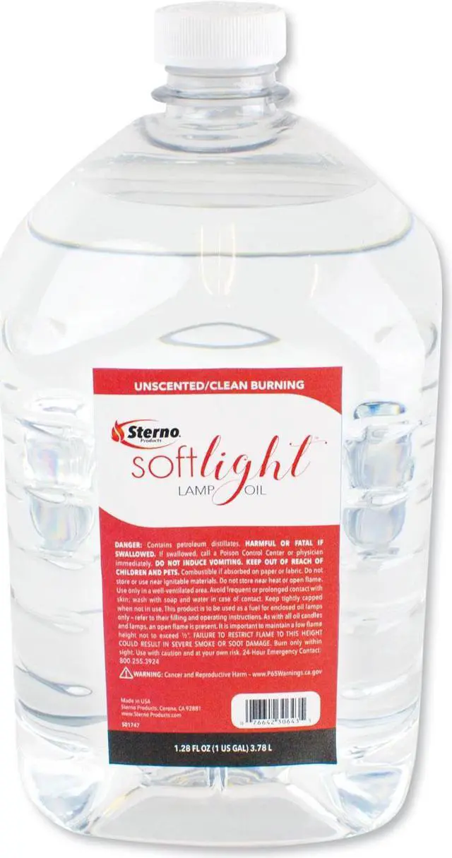 Alt view image 3 of 3 - Sterno Soft Light Liquid Wax Lamp Oil Clear Gallon 4 per Carton (STE30644)