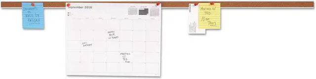 Alt view image 4 of 4 - UNIVERSAL Cork Bulletin Bar Brown 36 x 1 43436