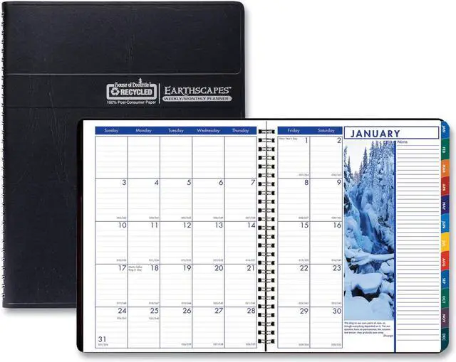Main image of House of Doolittle Earthscapes Weekly/Monthly Planner 11x8.5 Black 2026